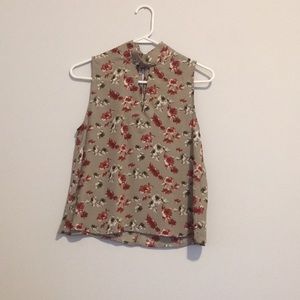 NWOT Floral Sleeveless Top